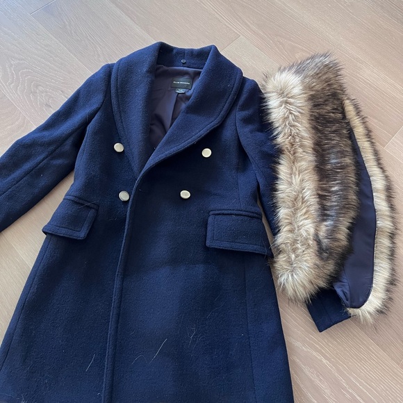 Club Monaco Navy Wool Coat - Picture 4 of 7